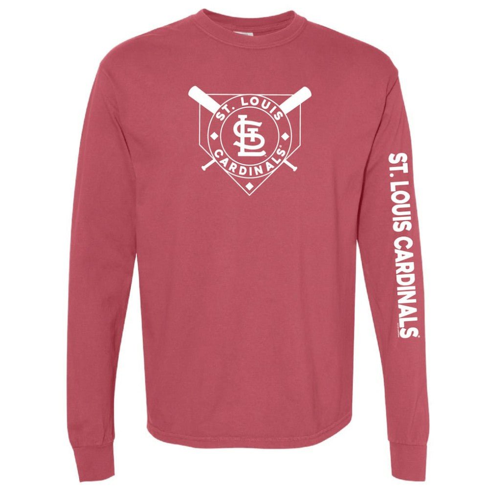 St. Louis Cardinals Soft as a Grape Women's Pigment Dye Long Sleeve T-Shirt - MLB