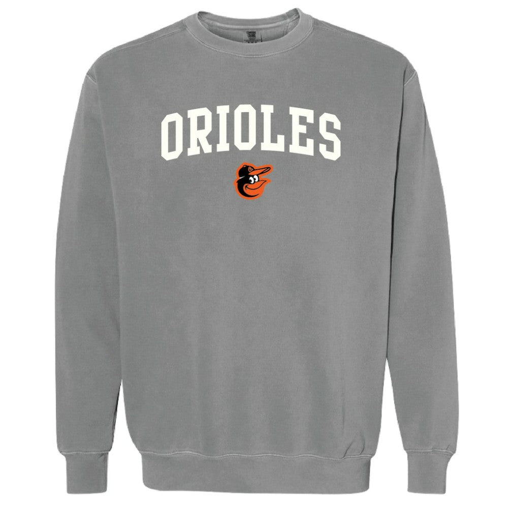 Baltimore Orioles Soft as a Grape Women's Pigment Dye Pullover Sweatshirt - MLB
