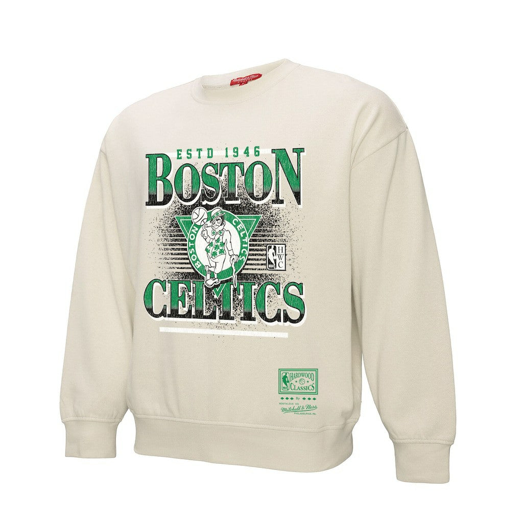 Boston Celtics Women's Oversprayed Pullover Sweatshirt Cream - NBA