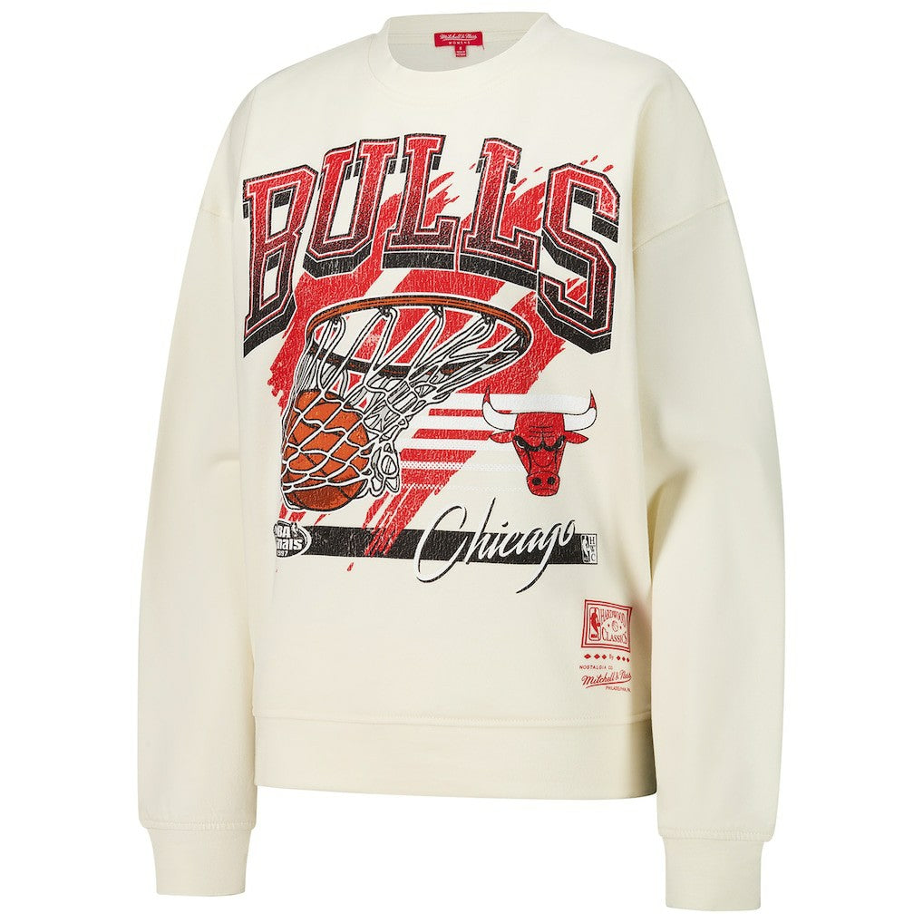 Chicago Bulls Women's Brush Bucket Pullover Sweatshirt Cream - NBA