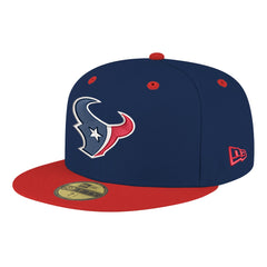 Houston Texans New Era Flipside Two-Tone 59FIFTY Fitted Hat Navy/Red | NFL