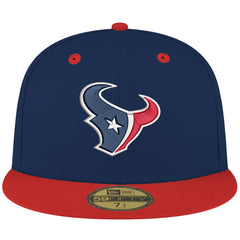 Houston Texans New Era Flipside Two-Tone 59FIFTY Fitted Hat Navy/Red | NFL
