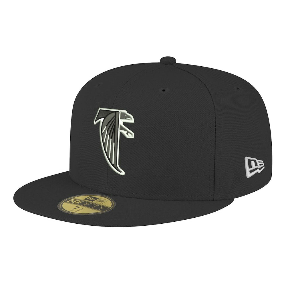 Atlanta Falcons New Era Omaha Throwback 59FIFTY Fitted Hat Black | NFL