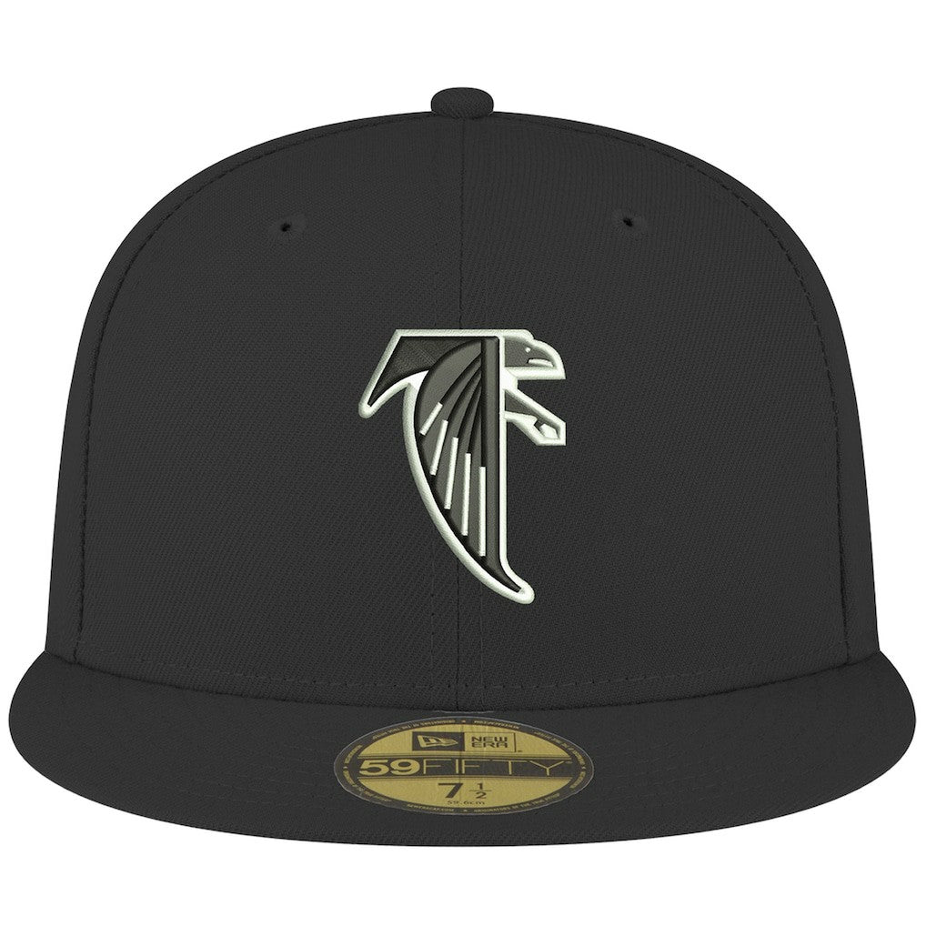 Atlanta Falcons New Era Omaha Throwback 59FIFTY Fitted Hat Black | NFL