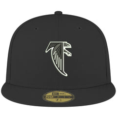 Atlanta Falcons New Era Omaha Throwback 59FIFTY Fitted Hat Black | NFL