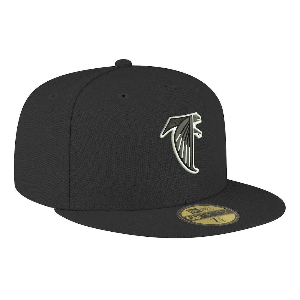 Atlanta Falcons New Era Omaha Throwback 59FIFTY Fitted Hat Black | NFL