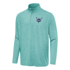 Charlotte Hornets Antigua Hunk Quarter-Zip Top Heather Aqua - NBA