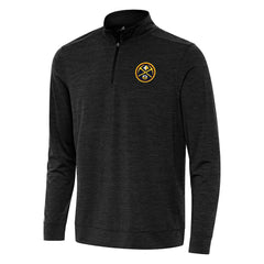 Denver Nuggets Antigua Bright Quarter-Zip Top Heather Black - NBA