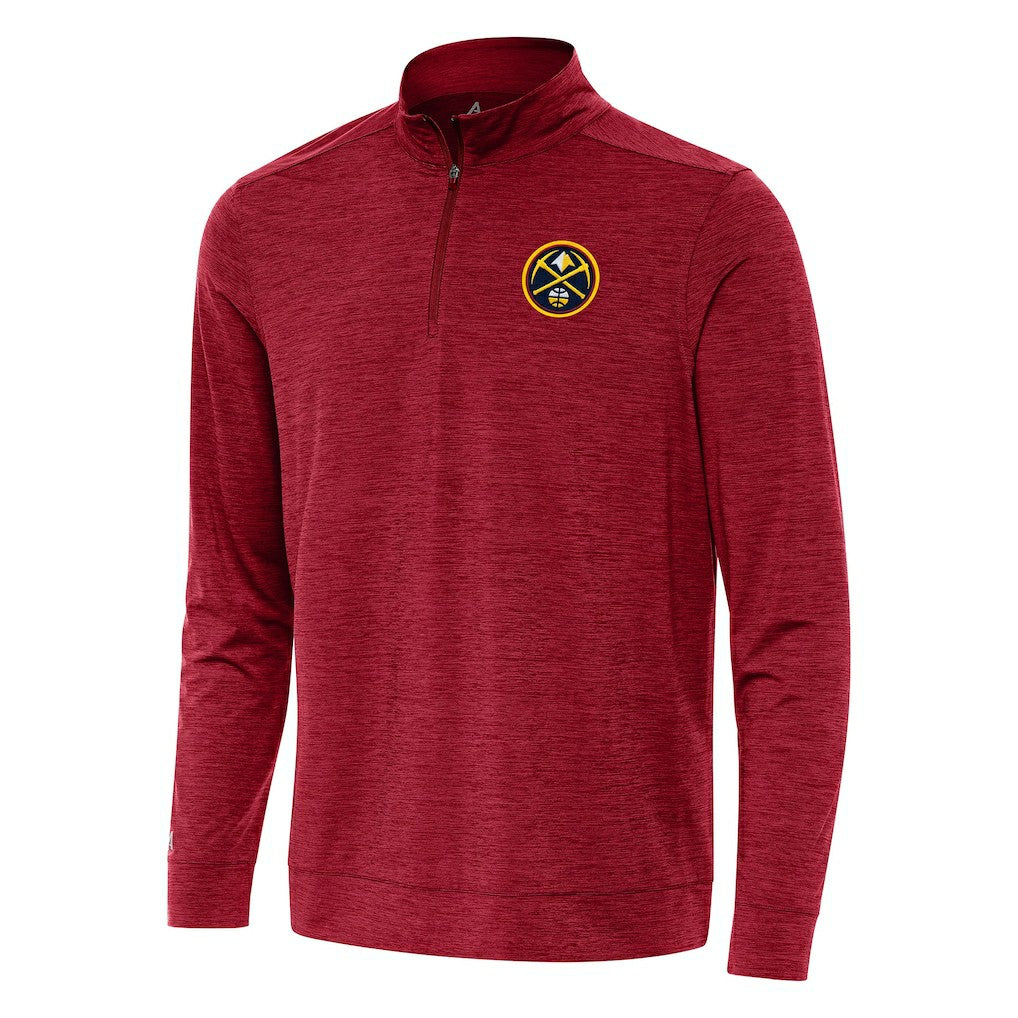 Denver Nuggets Antigua Bright Quarter-Zip Top Cardinal - NBA