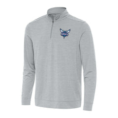 Charlotte Hornets Antigua Bright Quarter-Zip Top Heather Gray - NBA