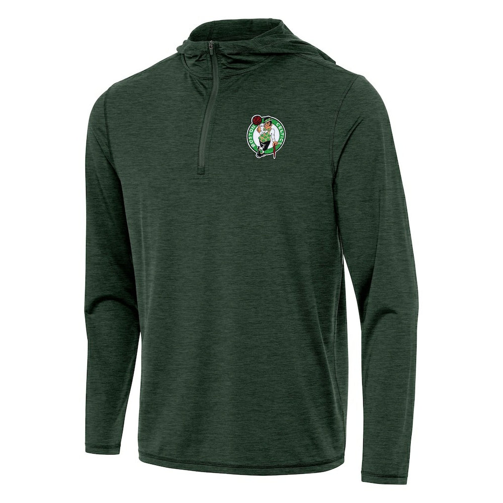 Boston Celtics Antigua Tidy Quarter-Zip Hoodie Hunter Green - NBA