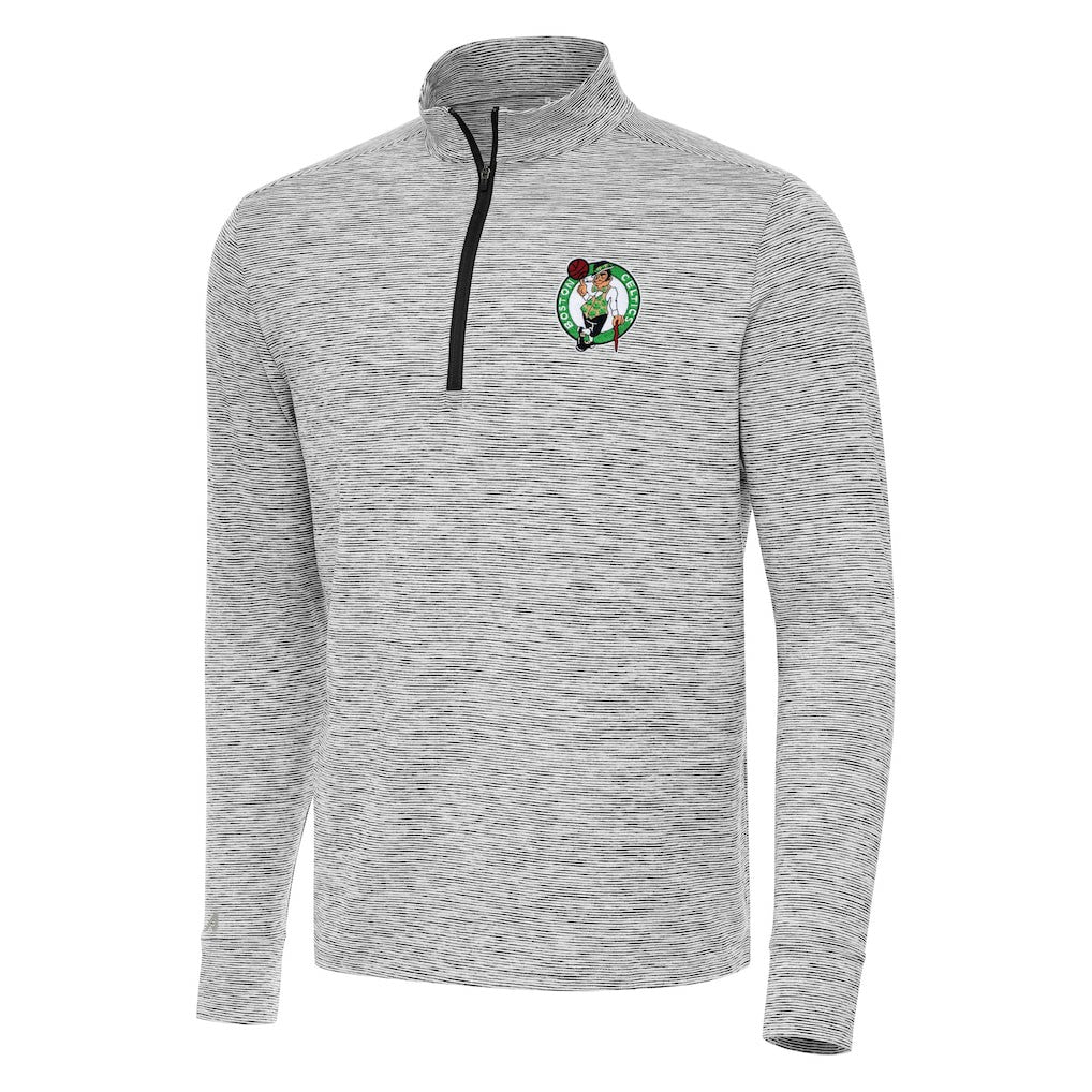 Boston Celtics Antigua Cause Quarter-Zip Top Black - NBA