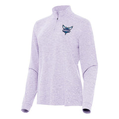Charlotte Hornets Antigua Women's Mentor Quarter-Zip Mock Long Sleeve Top Lavender - NBA