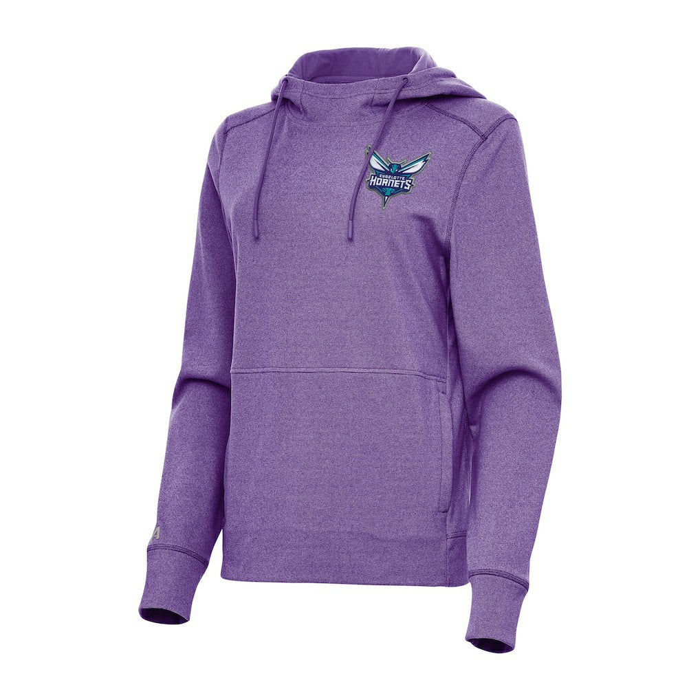 Charlotte Hornets Antigua Women's Justice Pullover Hoodie Heather Purple - NBA