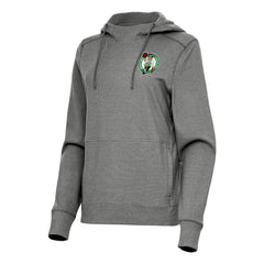 Boston Celtics Antigua Women's Justice Pullover Hoodie Heather Charcoal - NBA