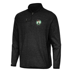 Boston Celtics Antigua Certain Quarter-Zip Tri-Blend Sweatshirt Heather Black - NBA