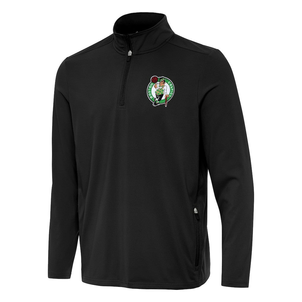 Boston Celtics Antigua Perilous Quarter-Zip Sweatshirt Black - NBA