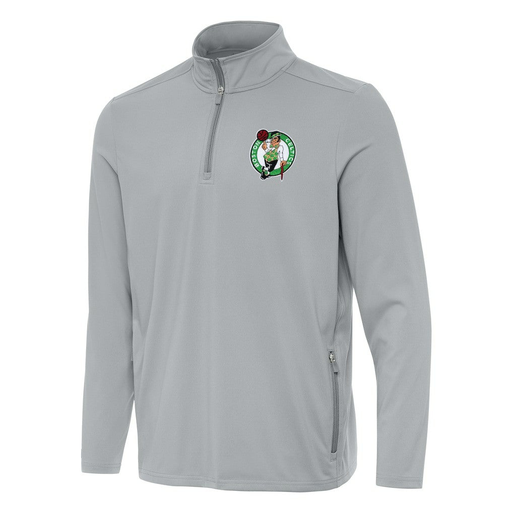 Boston Celtics Antigua Perilous Quarter-Zip Sweatshirt Gray - NBA