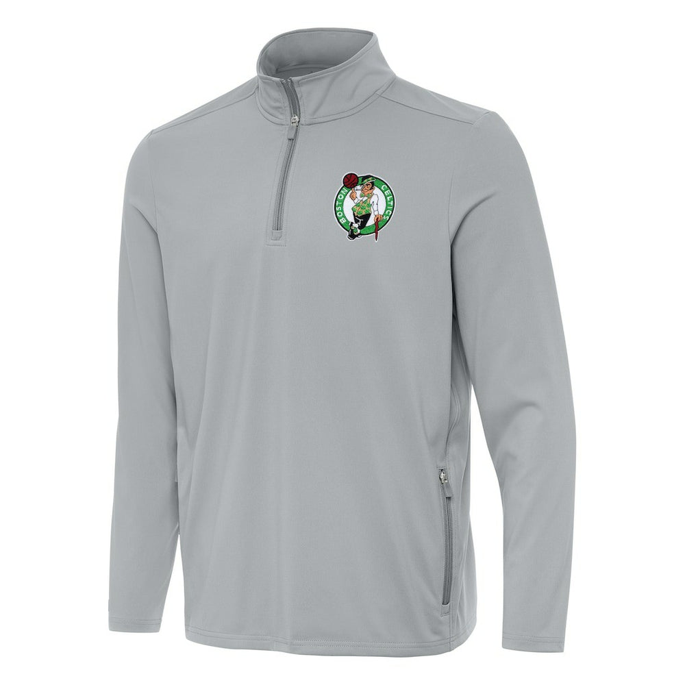 Boston Celtics Antigua Perilous Quarter-Zip Sweatshirt Gray - NBA