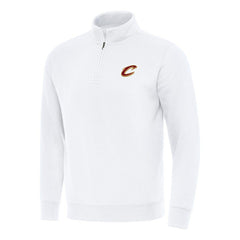 Cleveland Cavaliers Antigua Victory Quarter-Zip Mock Sweatshirt White - NBA