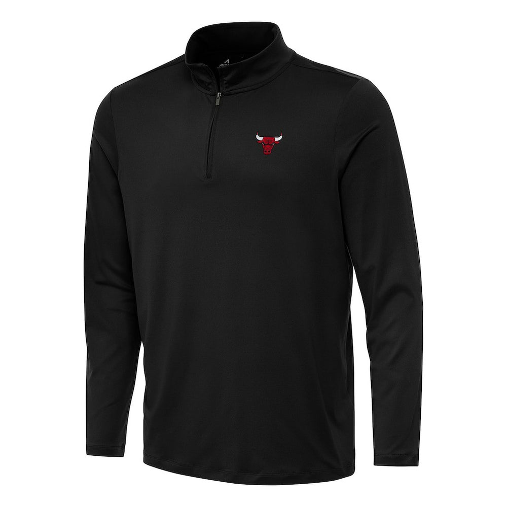 Chicago Bulls Antigua Reprocess Quarter-Zip Top Black - NBA