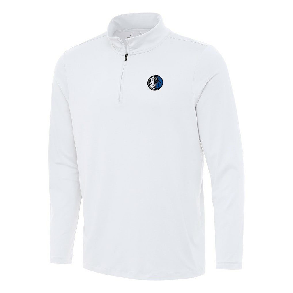 Dallas Mavericks Antigua Reprocess Quarter-Zip Top White - NBA