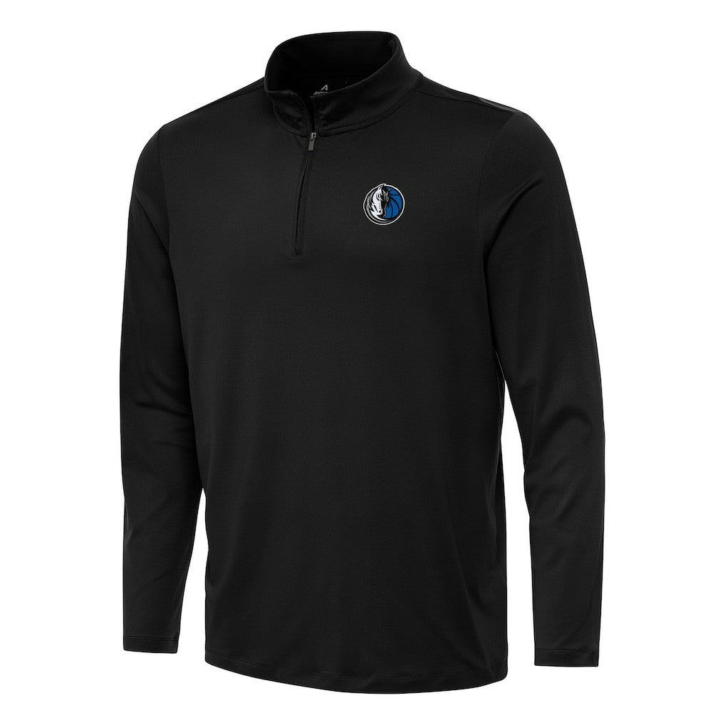 Dallas Mavericks Antigua Reprocess Quarter-Zip Top Black - NBA