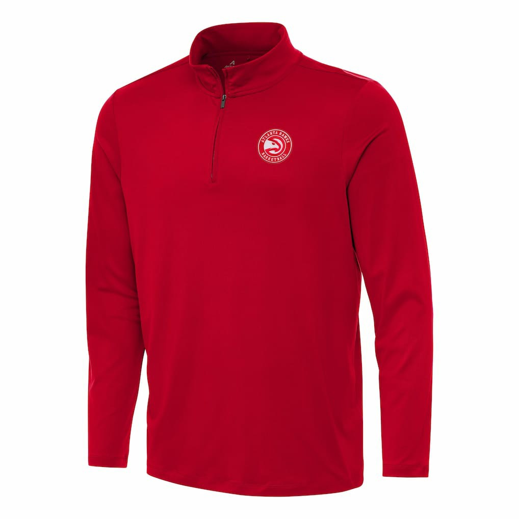 Atlanta Hawks Antigua Reprocess Quarter-Zip Top Red - NBA