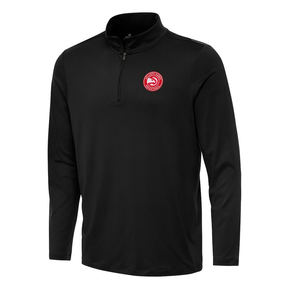 Atlanta Hawks Antigua Reprocess Quarter-Zip Top Black - NBA