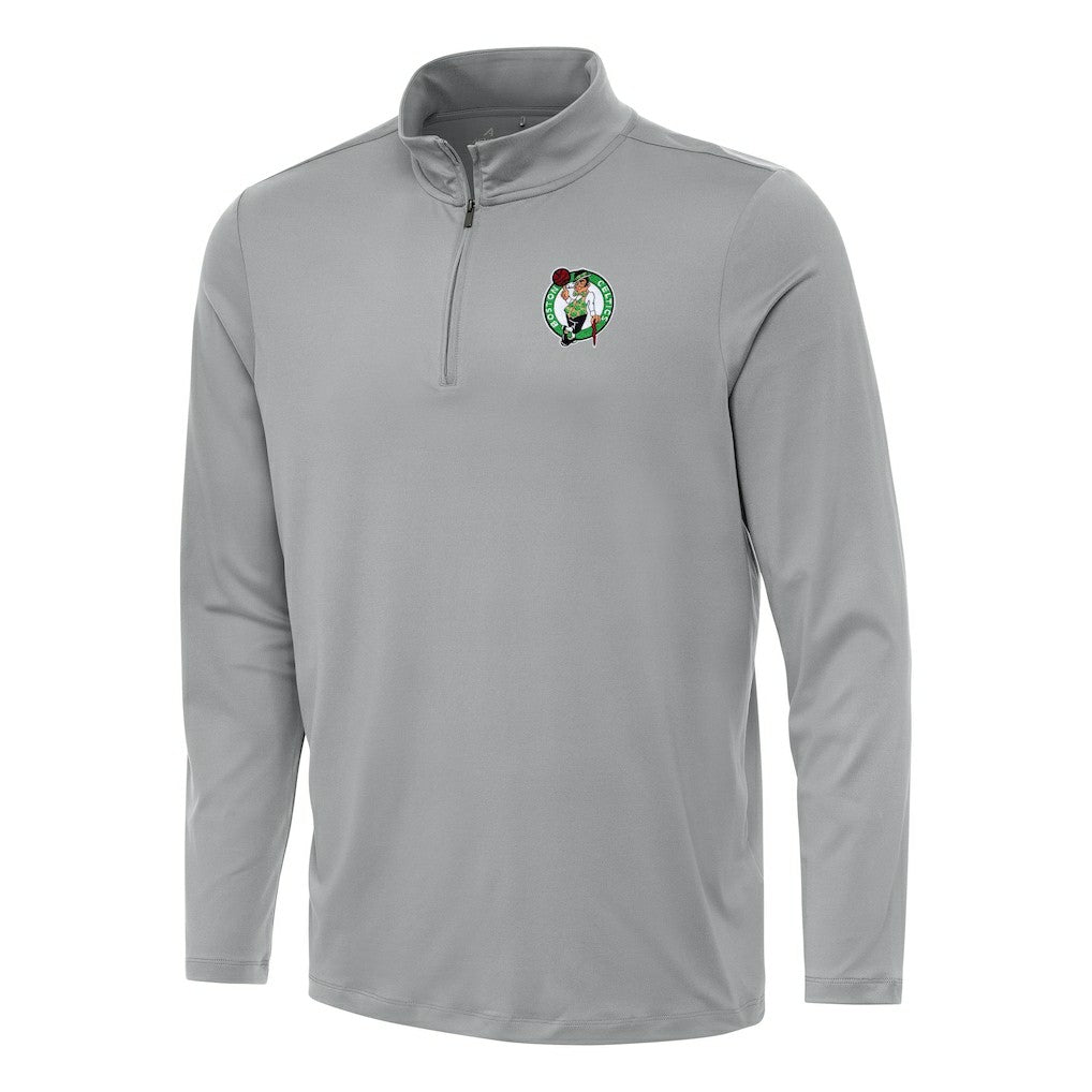 Boston Celtics Antigua Reprocess Quarter-Zip Top Gray - NBA