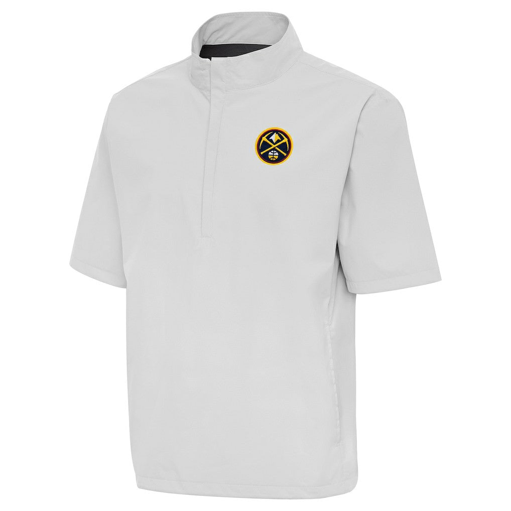 Denver Nuggets Antigua Brisk Quarter-Zip Windbreaker Heather Gray - NBA
