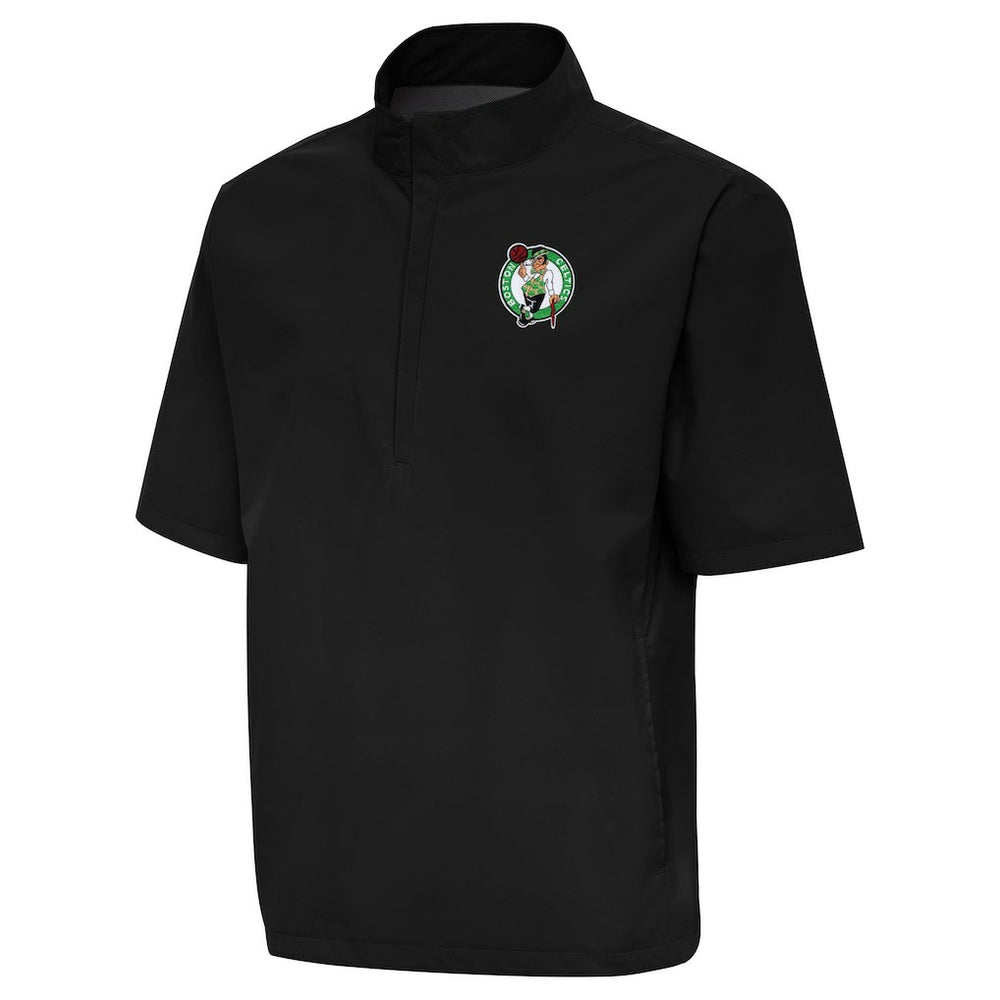 Boston Celtics Antigua Brisk Quarter-Zip Windbreaker Black - NBA