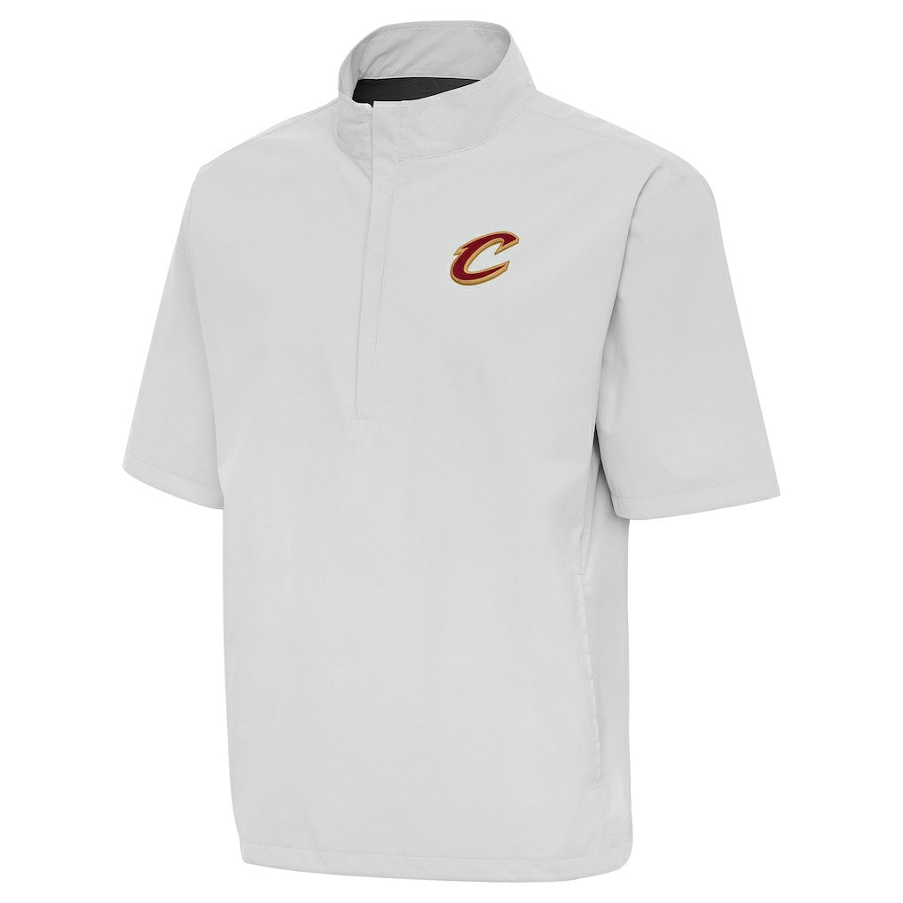 Cleveland Cavaliers Antigua Brisk Quarter-Zip Windbreaker Heather Gray - NBA