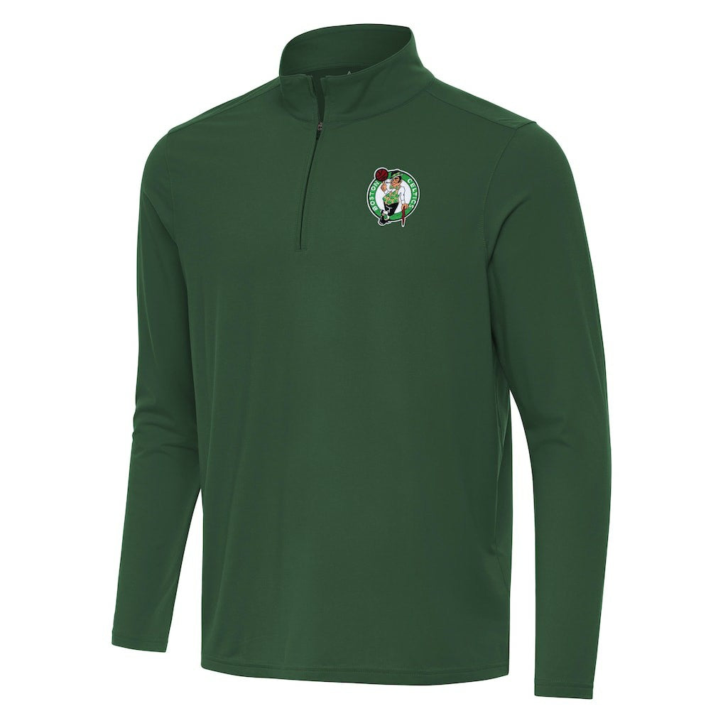 Boston Celtics Antigua Intent Quarter-Zip Top Hunter Green - NBA
