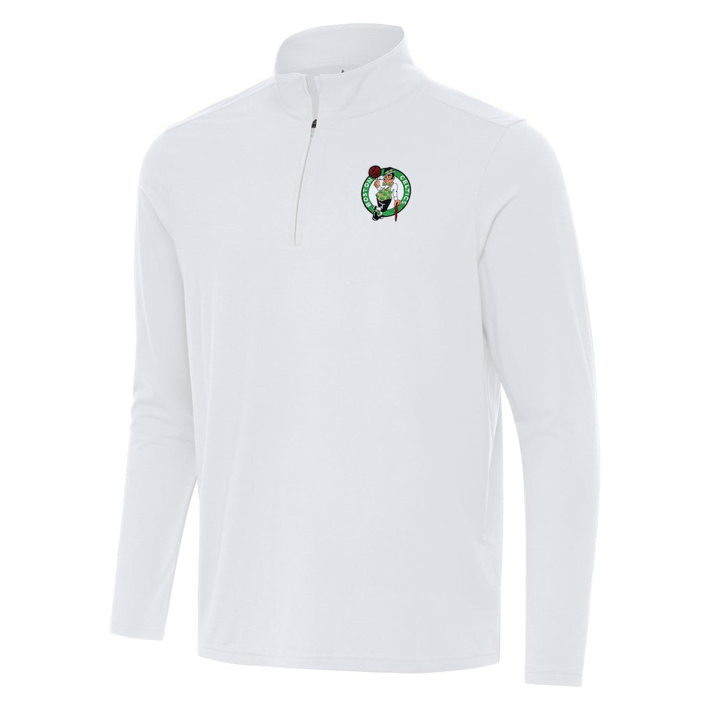 Boston Celtics Antigua Intent Quarter-Zip Top White - NBA