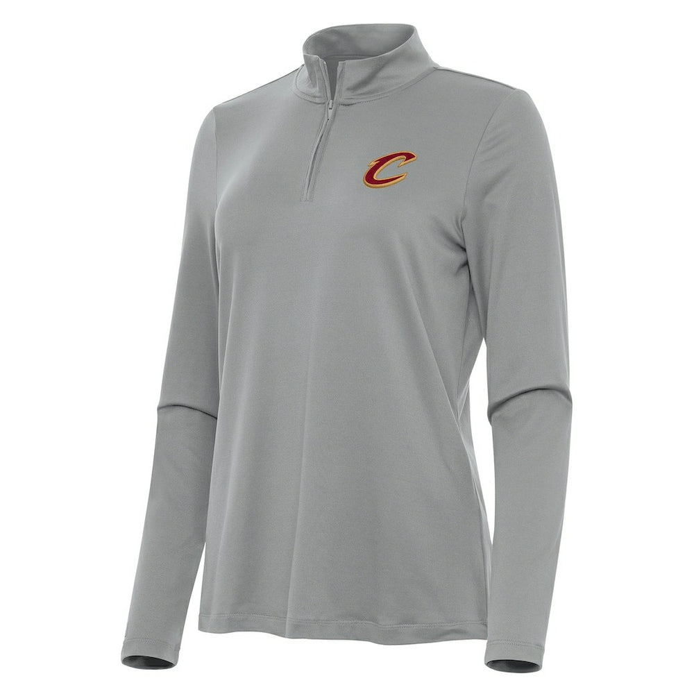 Cleveland Cavaliers Antigua Women's Reprocess Quarter-Zip Top Gray - NBA