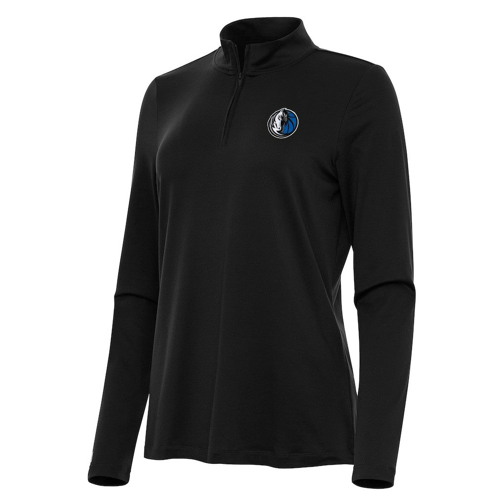 Dallas Mavericks Antigua Women's Reprocess Quarter-Zip Top Black - NBA