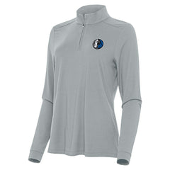 Dallas Mavericks Antigua Women's Intent Quarter-Zip Top Gray - NBA