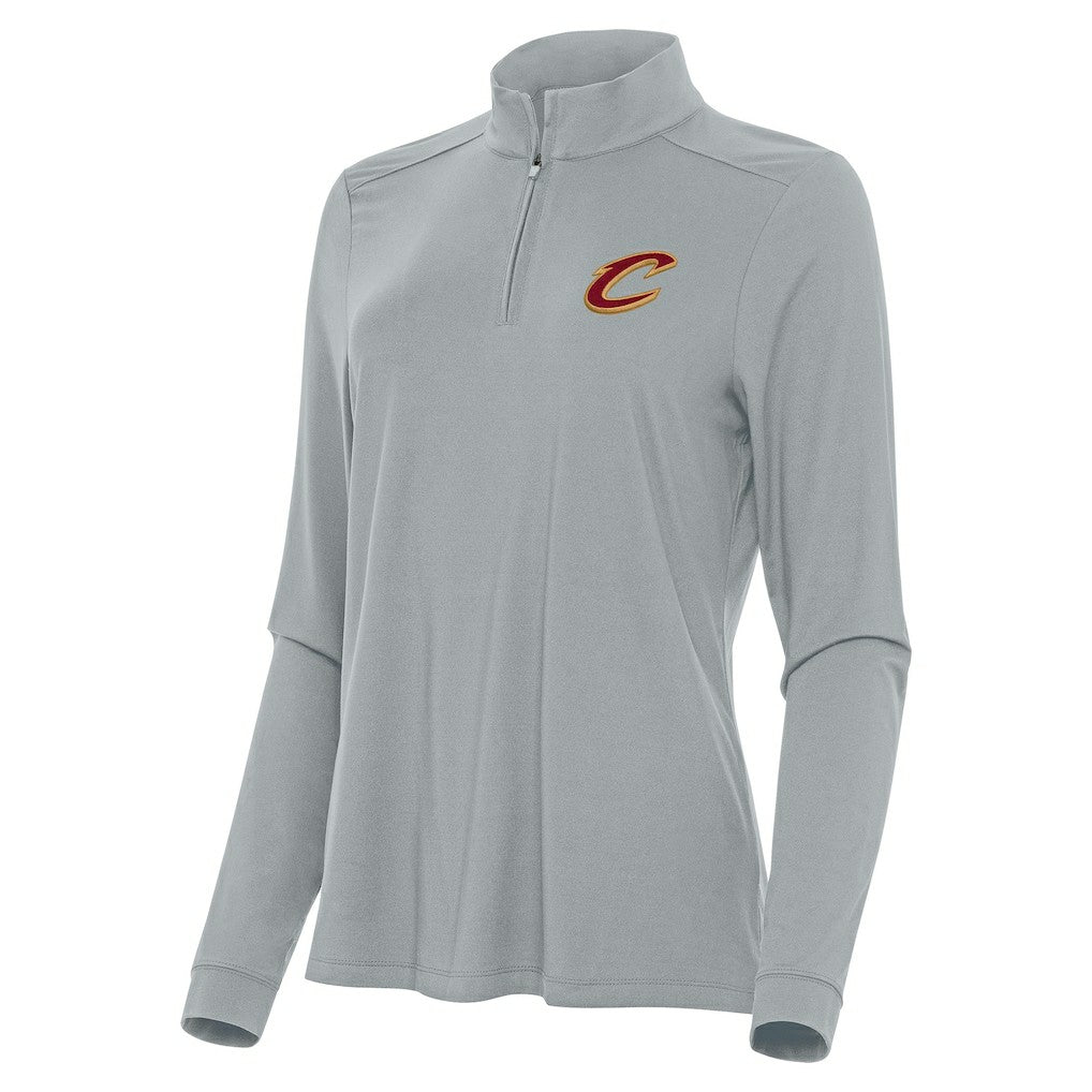 Cleveland Cavaliers Antigua Women's Intent Quarter-Zip Top Gray - NBA