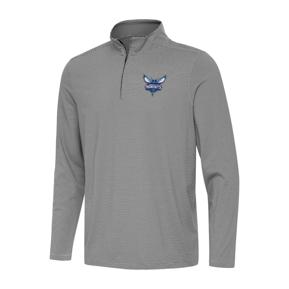 Charlotte Hornets Antigua Twine Quarter-Zip Top Black - NBA