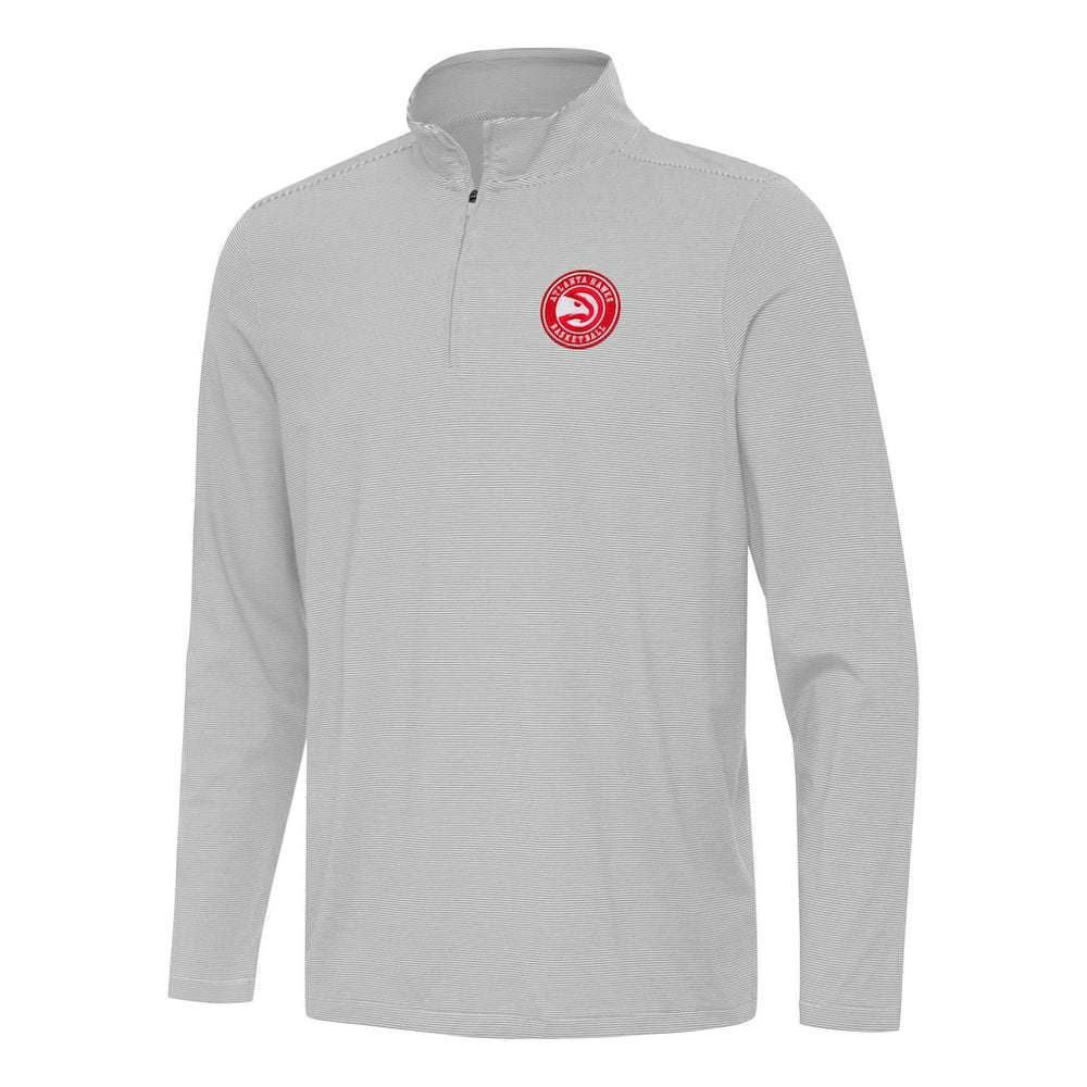 Atlanta Hawks Antigua Twine Quarter-Zip Top Gray - NBA