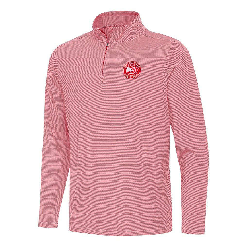 Atlanta Hawks Antigua Twine Quarter-Zip Top Red - NBA