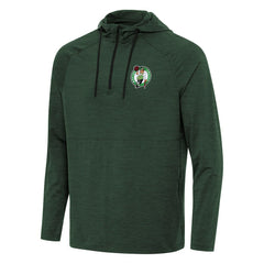 Boston Celtics Antigua Spikes Raglan Quarter-Zip Hoodie Heather Green - NBA