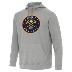 Denver Nuggets Antigua Cloud Pullover Hoodie Heather Gray - NBA