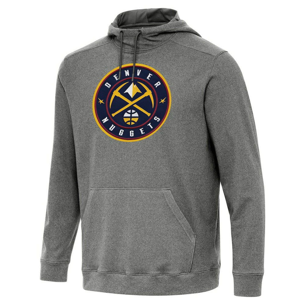 Denver Nuggets Antigua Cloud Pullover Hoodie Heather Black - NBA
