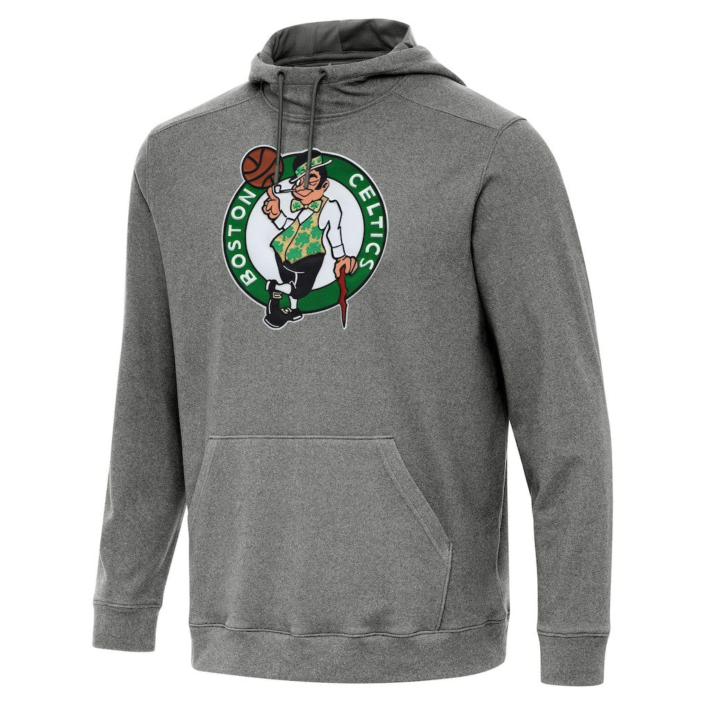 Boston Celtics Antigua Cloud Pullover Hoodie Heather Black - NBA