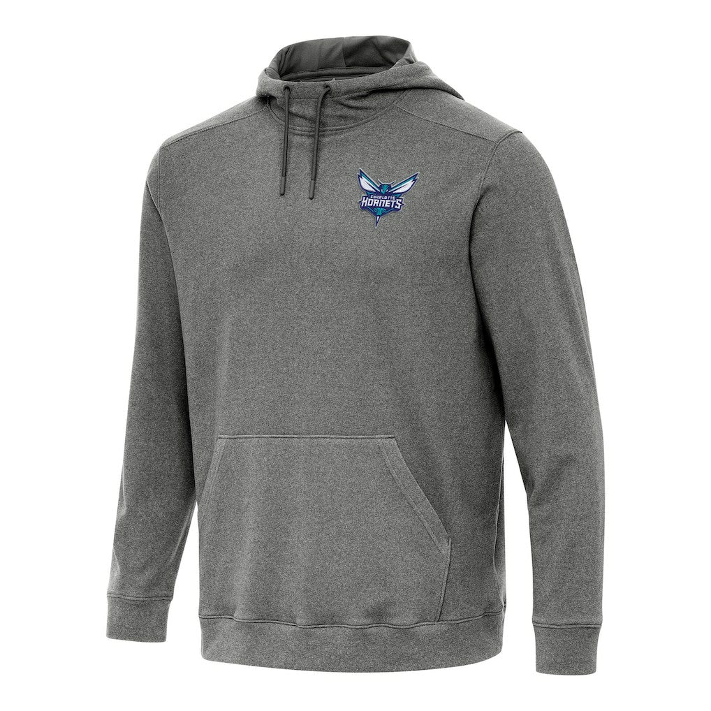 Charlotte Hornets Antigua Cloud Pullover Hoodie Heather Black - NBA