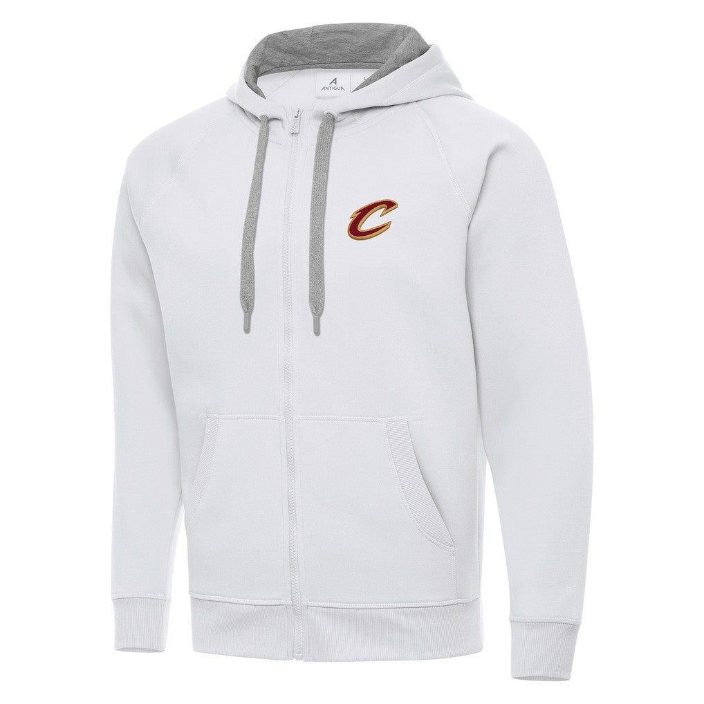 Cleveland Cavaliers Antigua Big & Tall Victory Full-Zip Hoodie Jacket White - NBA
