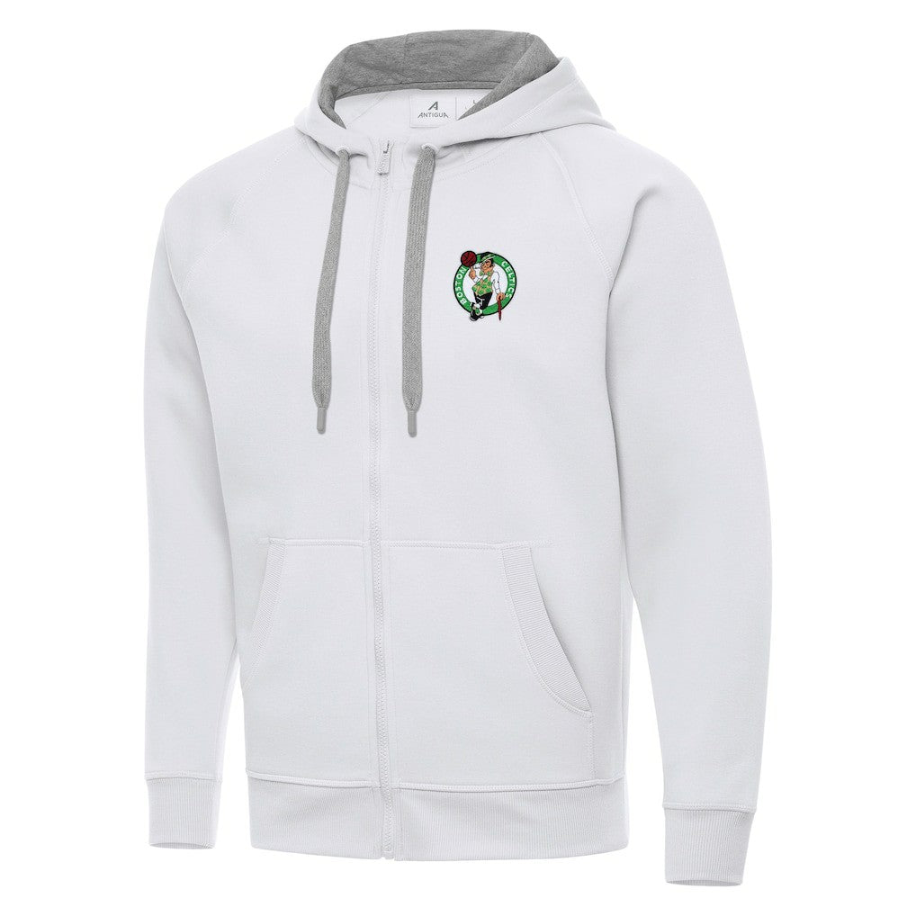 Boston Celtics Antigua Big & Tall Victory Full-Zip Hoodie Jacket White - NBA