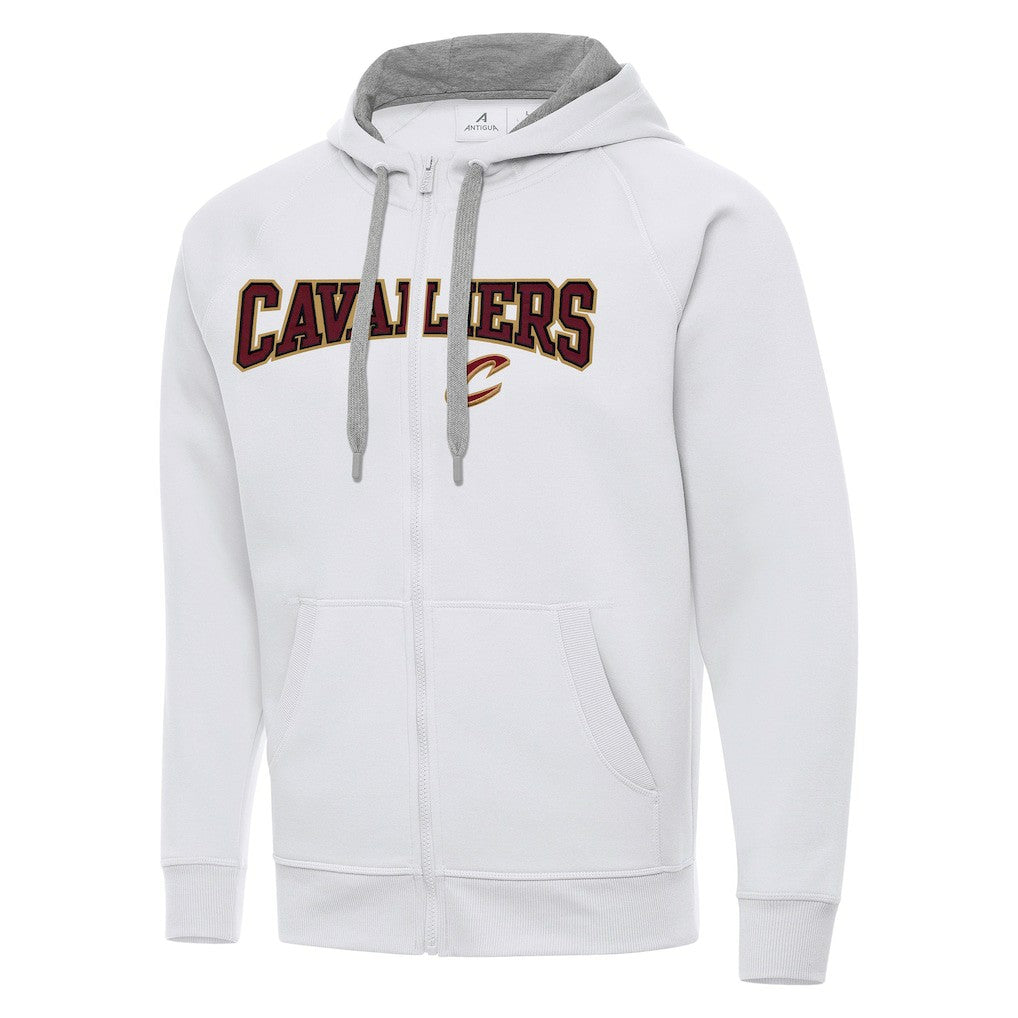 Cleveland Cavaliers Antigua Big & Tall Victory Full-Zip Hoodie Jacket White - NBA